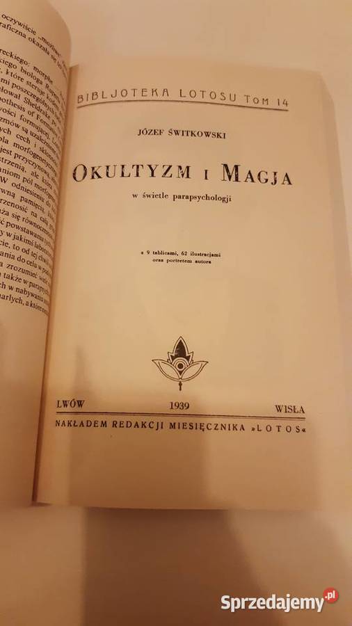 Okultyzm I Magia W Wietle Parapsychologii J Zef Witkowski Warszawa