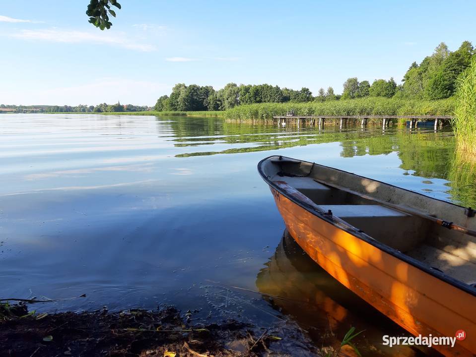 Domek nad jeziorem własny pomost rower wodny kajak łódka Klewki