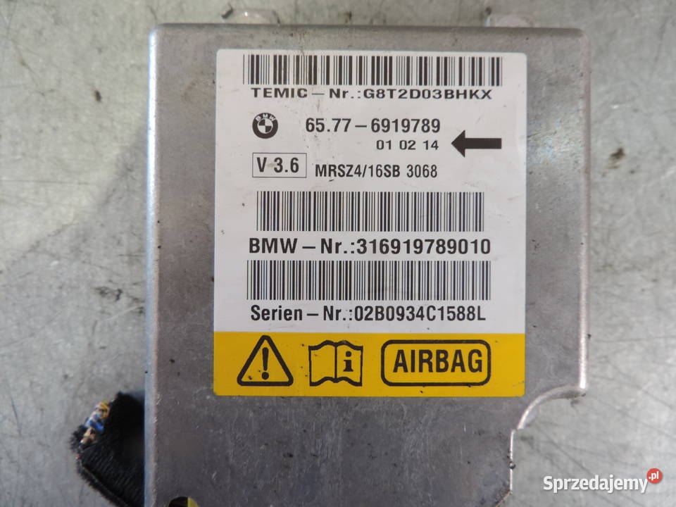 SENSOR MODUŁ AIRBAG BMW E39 6919789 Nowy Sącz Sprzedajemy pl