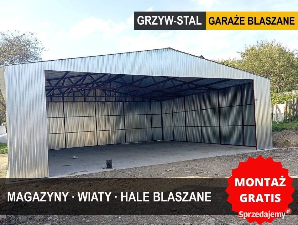 C Gara Blaszany Otwarty Hala Zadaszona Wiata Na Maszyny