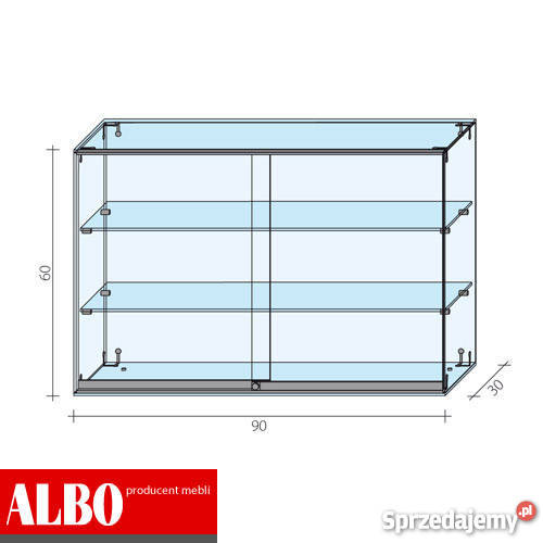 Gablota Szklana Z Drzwiami Witryna Szklana Nadstawka Warszawa