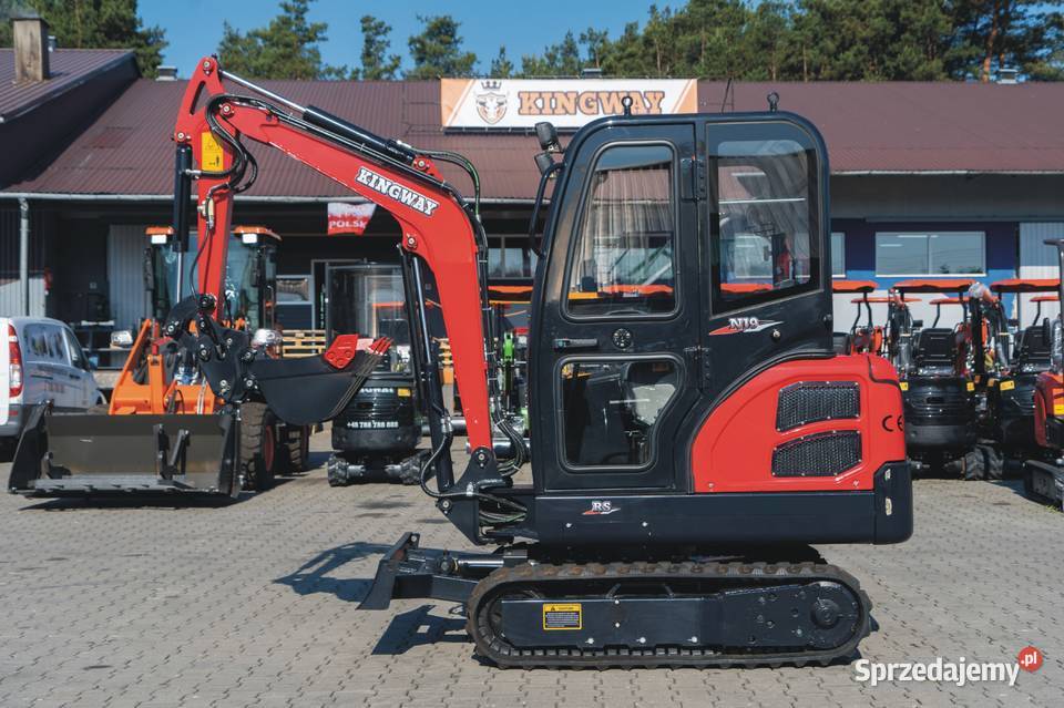 Minikoparka KINGWAY waga 1900 kg silnik KUBOTA łyżki Lublin