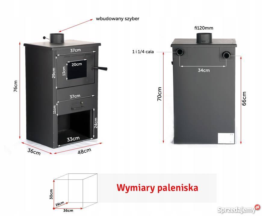 PIEC kominek koza z PŁASZCZEM WODNYM 12KW Pruchnik Sprzedajemy pl