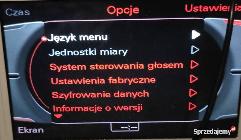 Audi MMI 2G pl menu polsk i lektor nawoagcji mapy Ostrów Wielkopolski