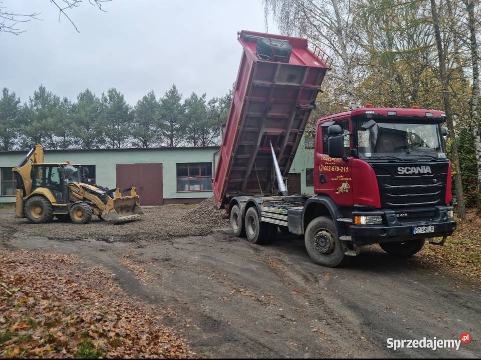 Prace Ziemne Wykopy Koparka Wywrotka Transport Cat Pozna