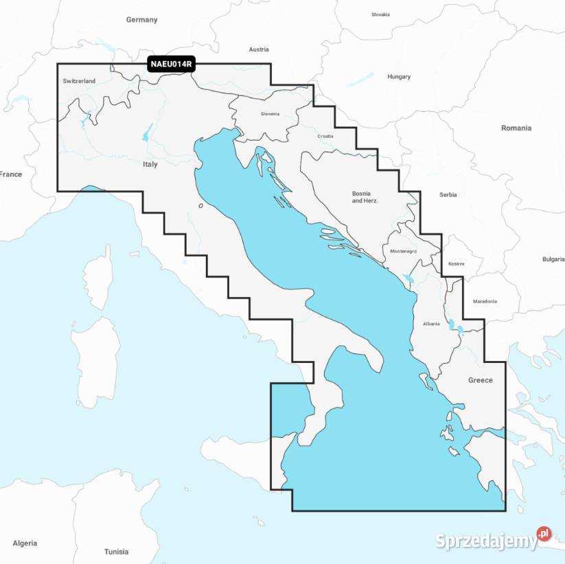 Mapa Navionics Regular NAEU014R Włochy Morze Adriatyckie Pisz