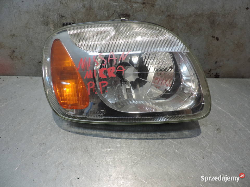 Lampa Przednia Prawa Prz D Nissan Micra K Nowy S Cz Sprzedajemy Pl