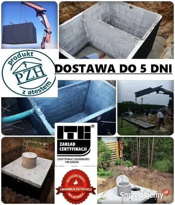 Szambo jednokomorowe betonowe 10m3 DOSTAWA montaż Gdańsk Sprzedajemy pl