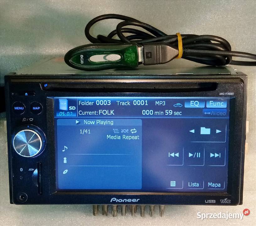 PIONEER AVIC F900BT STACJA MULTIMEDIALNA NAWIGACJA TELEFON Konin