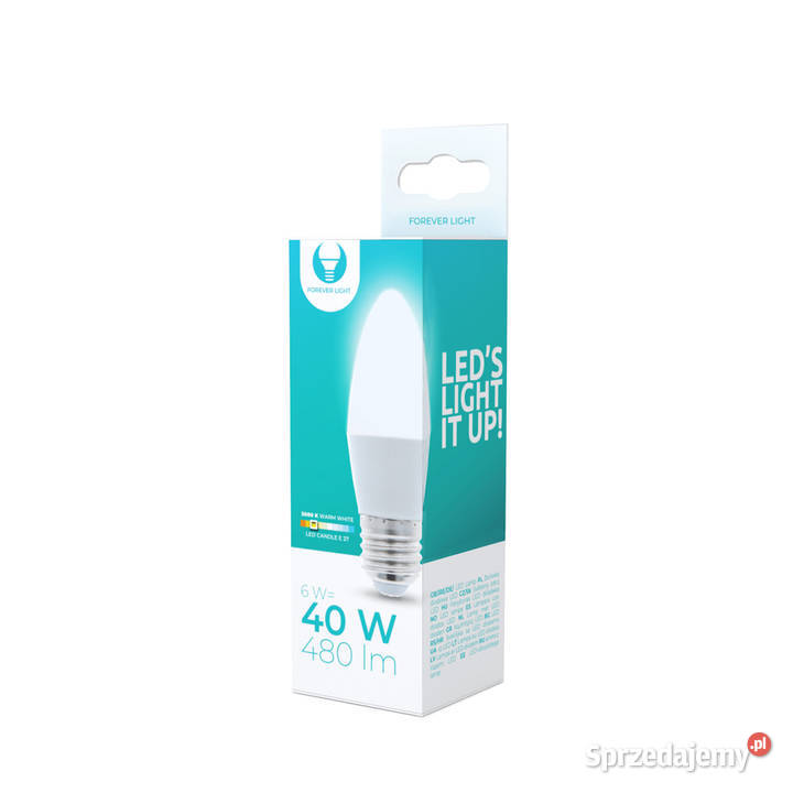 Jak 40W żarówka ledowa świeca SMD LED E27 6W świeczka 4500K