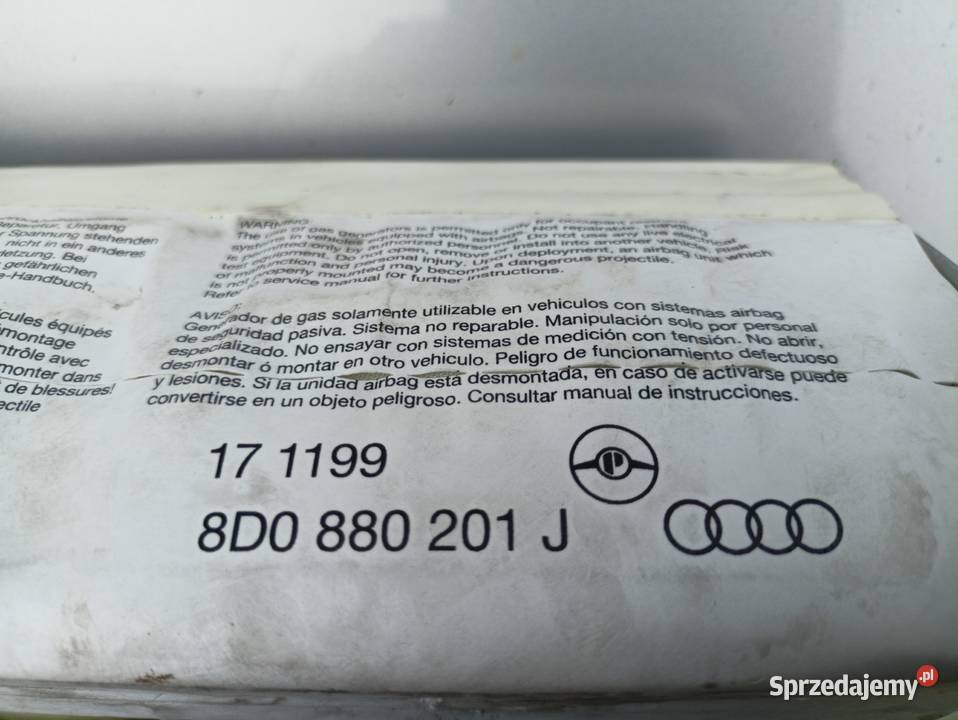 Poduszka Powietrzna Airbag Pasa Era Audi A B Szt Myszk W