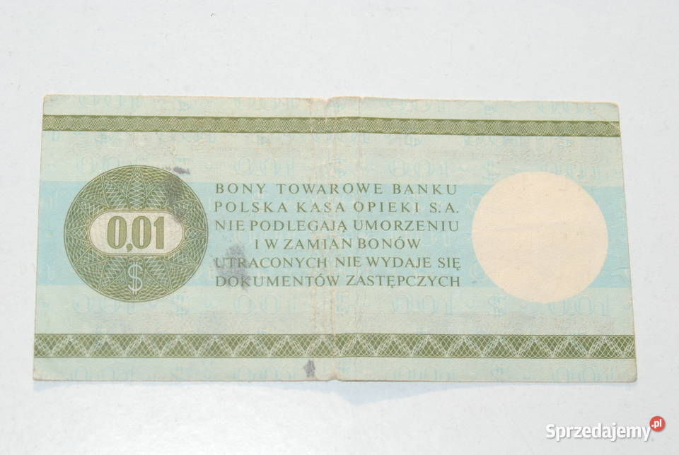 Stary Bon Towarowy Pko 1 Cent Pewex 1979 Antyk Cieszyn Sprzedajemy Pl