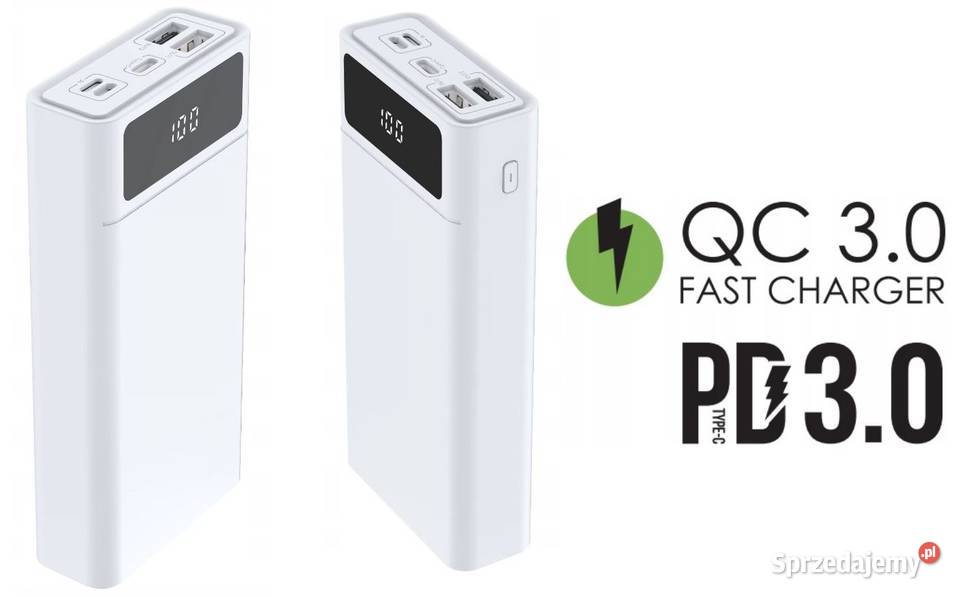 Power Bank Duża Pojemność 40000mAh 2x USB szybki PD QC USB C Białystok