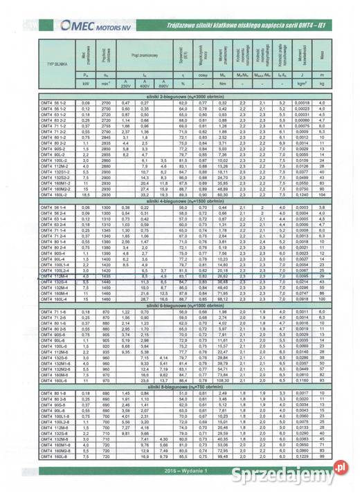 Silnik Elektryczny Kw Obr Omt L B V Czarnylas