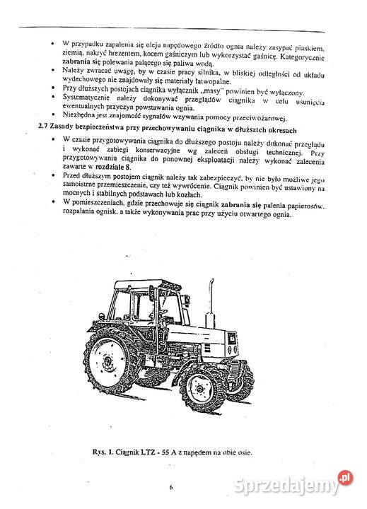 Ltz 55A LEDA INSTRUKCJA OBSŁUGI Stalowa Wola Sprzedajemy pl