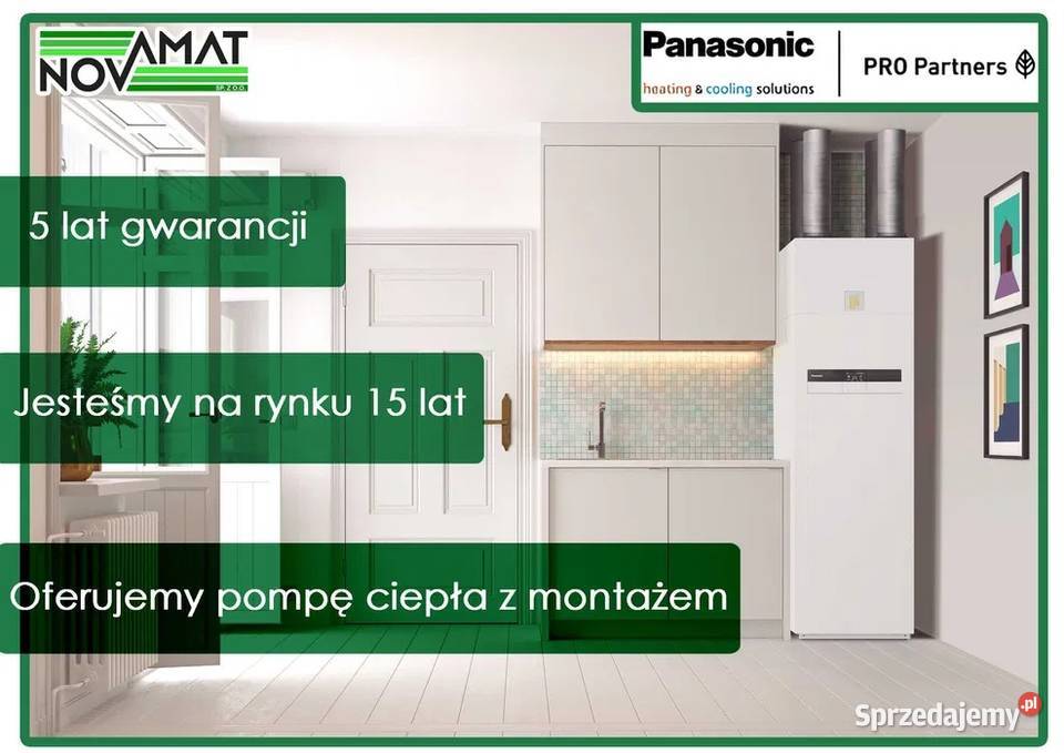 Pompa ciepła PANASONIC All in one seria L 5 kW KIT ADC05L3E5 MONTAŻ