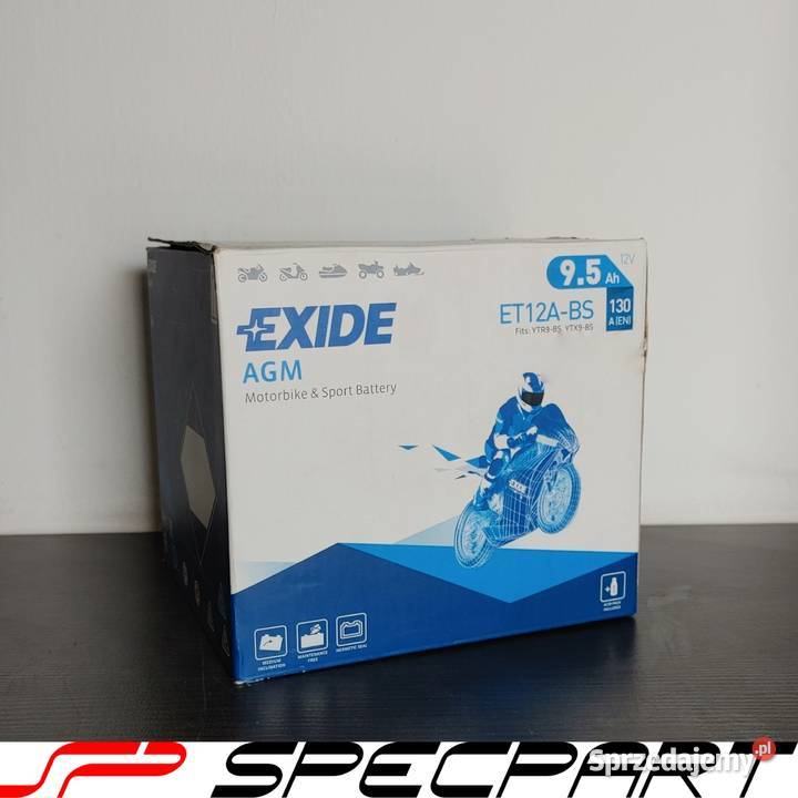 Akumulator motocyklowy EXIDE ET12A BS YT12A BS 12V 9 5Ah 130 Łódź