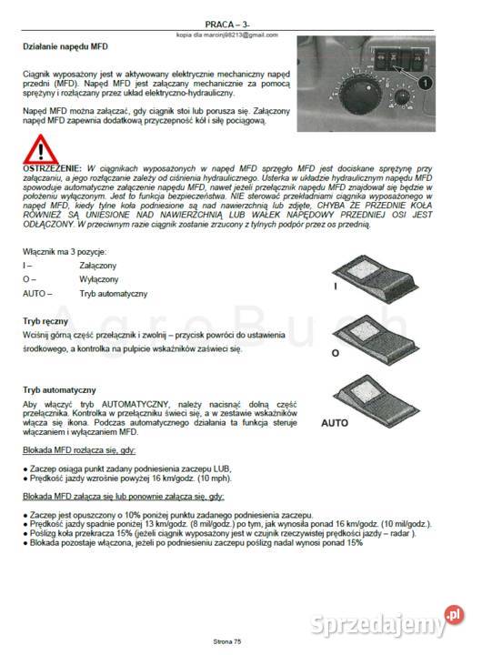 CASE MX 150 170 instrukcja obsługi PO POLSKU Gdańsk Sprzedajemy pl