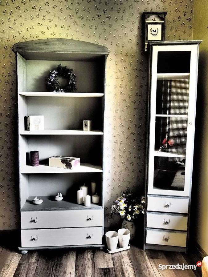 Biblioteczka Witryna W Stylu Prowansalskim Shabby Chic Handmade