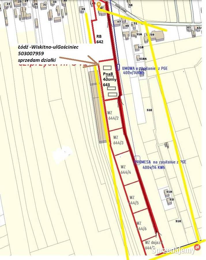 Sprzedam Projekt domu z działką ZAMIAMIANA na LOKAL w Łodzi Łódź