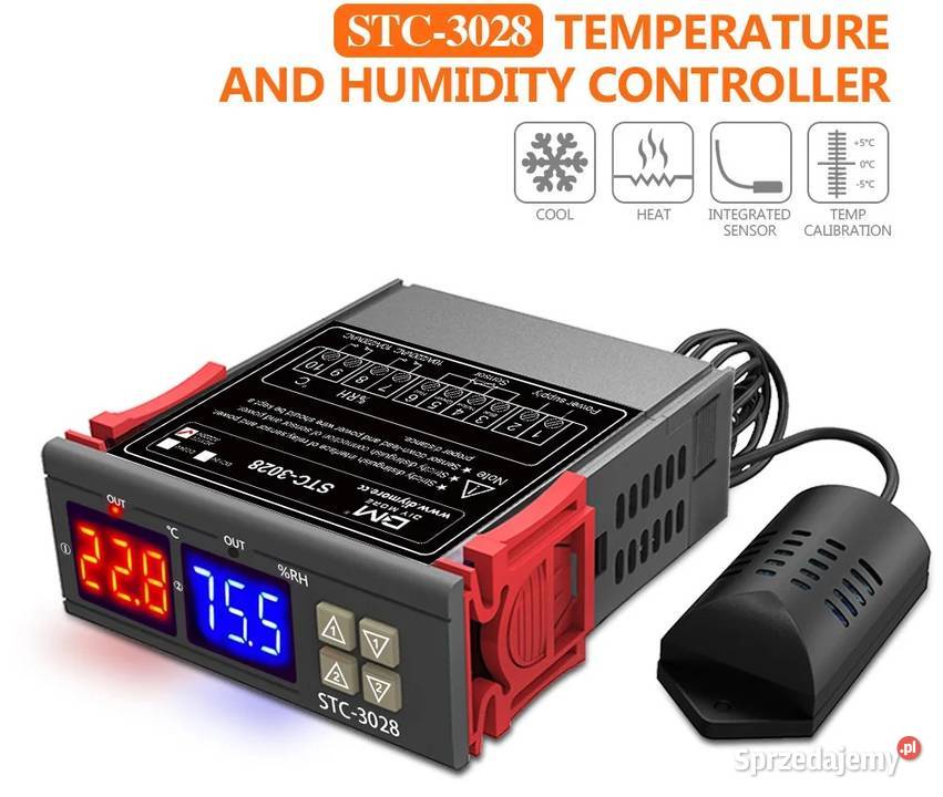 Termohigrometr Inkubator Regulator Temp I Wilgotno Ci Stc V