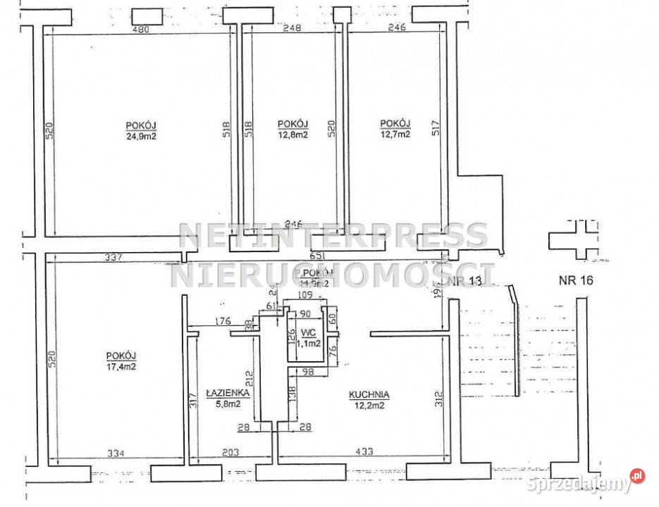 Mieszkanie 988m2 4 pokojowe Olsztyn