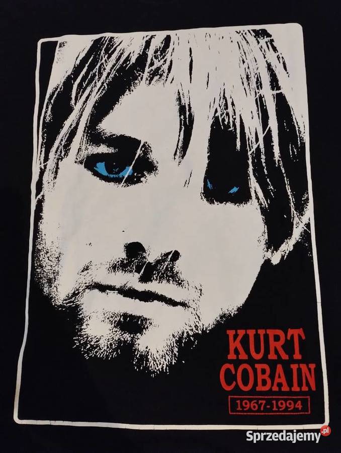 Koszulka tshirt czarna Kurt Cobain Nirvana S M Piaseczno