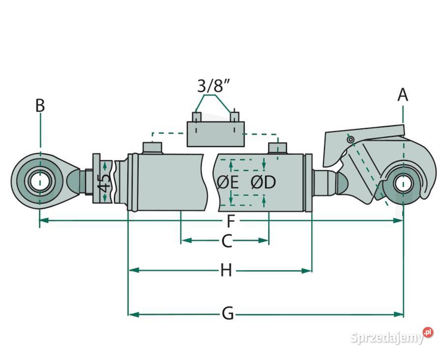 Cięgno hydrauliczne manualne ciągnik rolniczy Przysieka Polska