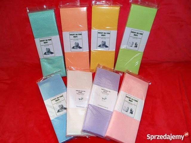 PAPILOTY PSÓW papierowofoliowe 33x12 gumki Akcesoria dla zwierząt