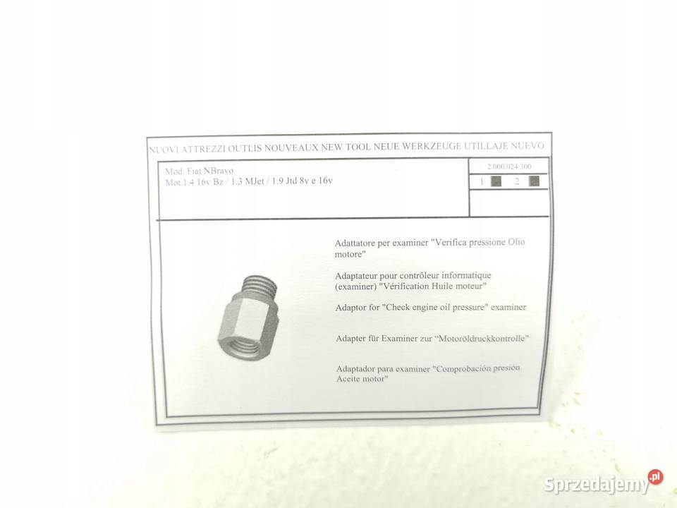 ADAPTER MIERNIKA CIŚNIENIA OLEJU 13 MJET 19 JTD osobowe