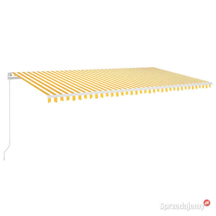 Ręcznie zwijana markiza z LED 600x350 żółtobiała Warszawa