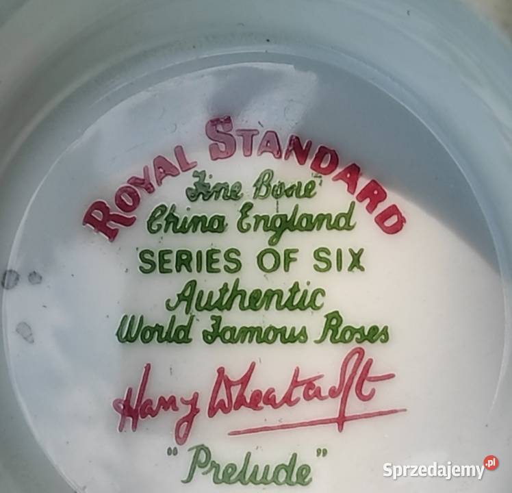 Piękne rzadkie zabytkowe róże Royal Standard Porcelana i szkło sprzedam