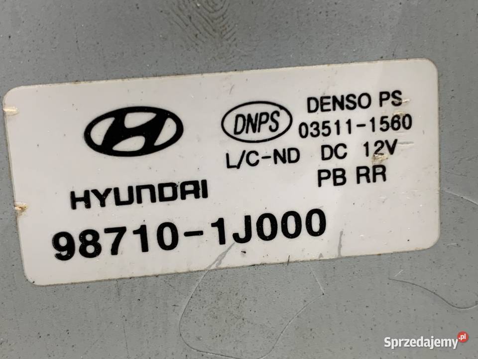 SILNIK WYCIERACZEK TYŁ HYUNDAI i20 987101J000 podkarpackie