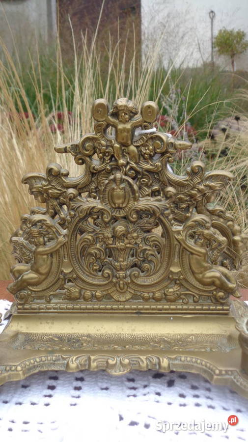 mosiężny kałamarz z listownikiem wielkopolskie Mielnica Duża sprzedam