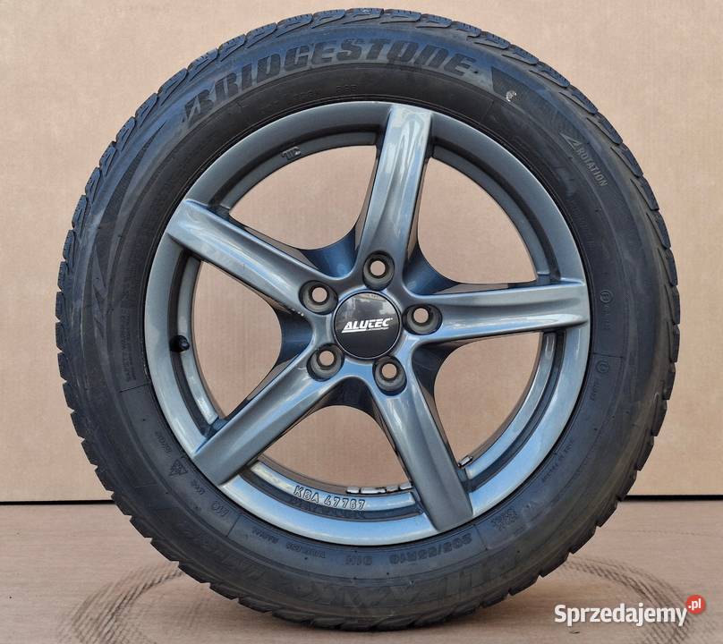 KOŁA ALUFELGI ALUTEC 16 5X112 7J ET38 OPONY ZIMA Bieleń