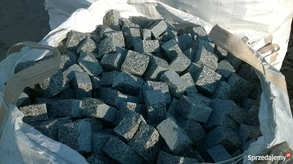 Kostka Granitowa SZARA ciętołupana 10x10x5 z 1 t Dom i Ogród