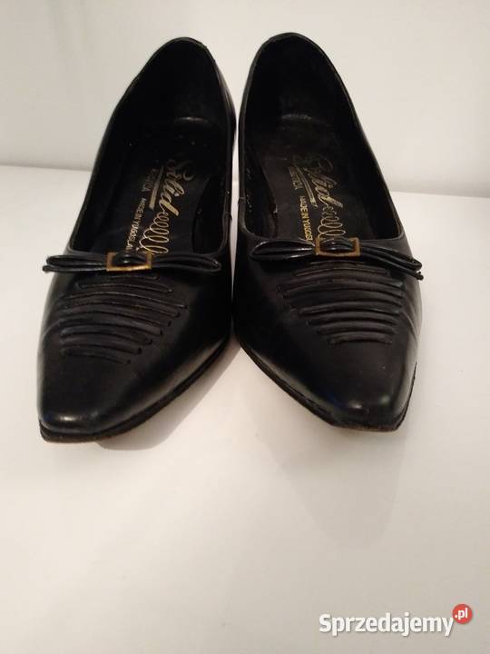 Skórzane szpilki w stylu vintage Kielce