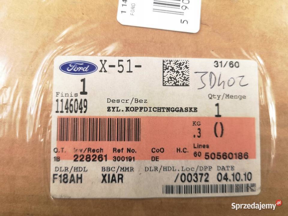 USZCZELKA GŁOWICY CYLINDRÓW FORD FIESTA V VI 03