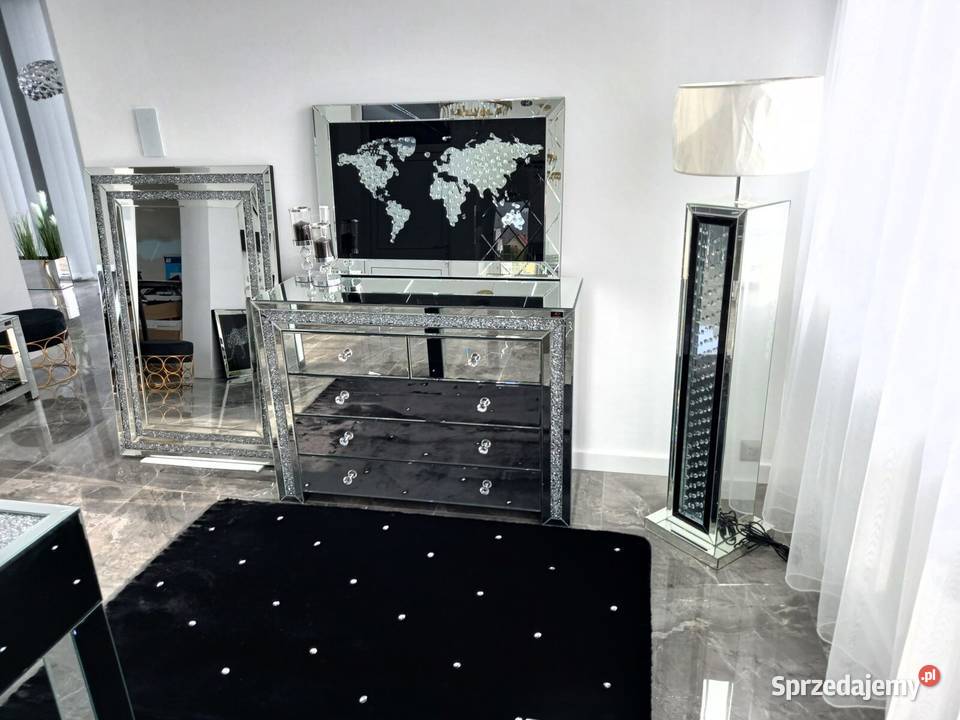 Okrągły dywan Diamond Premium z kryształkami Golkowice