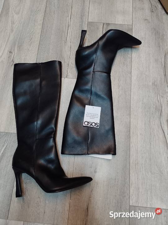 40 ASOS Design Czarne Kozaki Szpilki wieczorowe Kraków