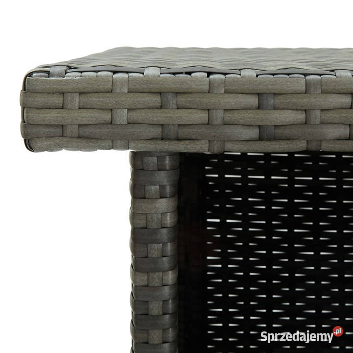 Narożny stolik barowy szary 100x50x105 rattan PE mazowieckie Warszawa