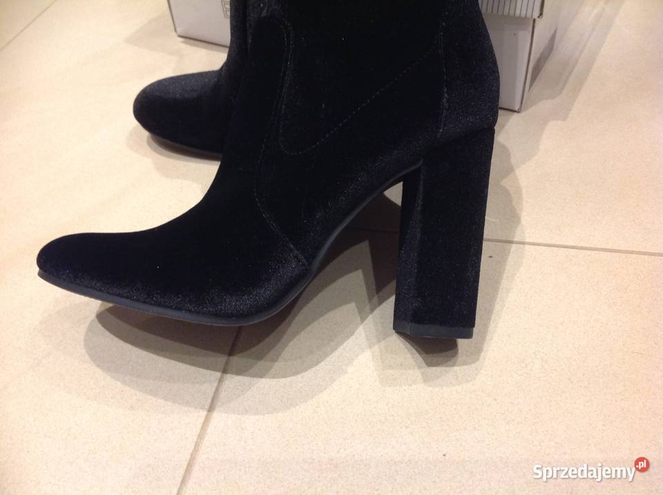 Kozaki Kolano damskie 36 welurowe Nowe lubuskie Nowa Sól