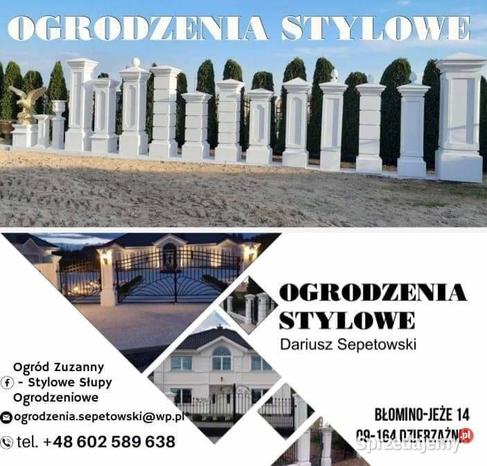 Stylowe Słupy Ogrodzeniowe Betonowe Kutno