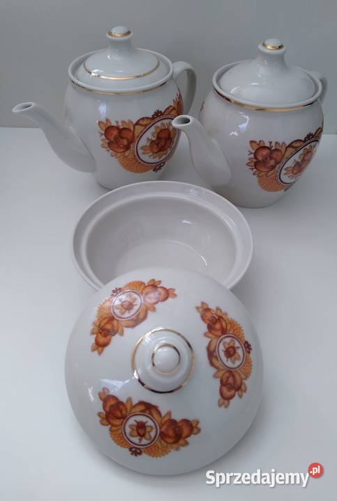 Zestaw czajnik czajniki cukiernica Porcelana Gdańsk sprzedam