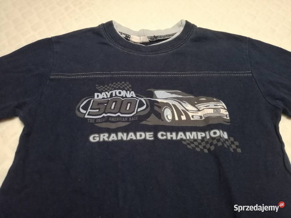 Cienka bluzka chłopięca długi rękaw 116 Wyścigi śląskie Czeladź