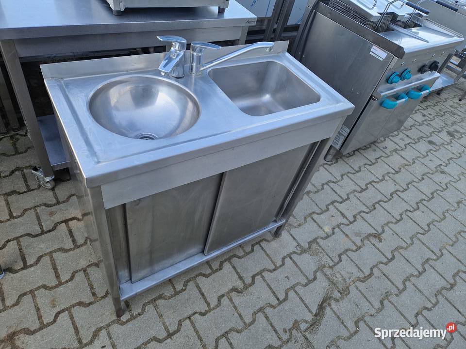 Zlew Gastronomiczny 2 Komorowy Drzwi Suwane
