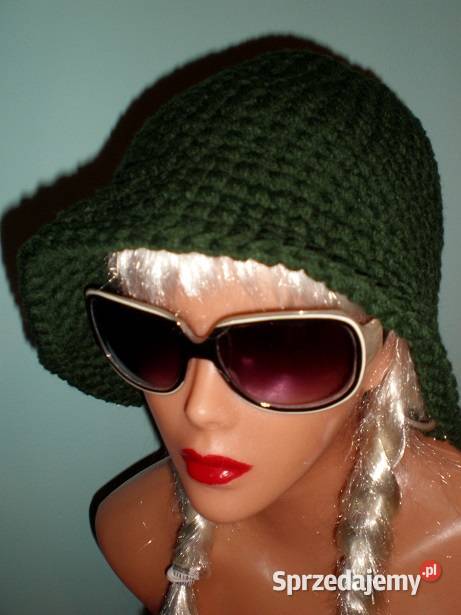 Kapelusz ciemna zieleń kapelusz nakrycia głowy