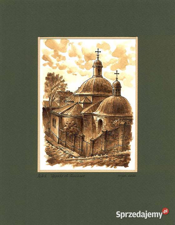 Grafika Lwów Cerkiew św Mikołaja Warszawa sprzedam