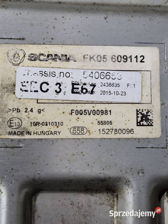 Kaseta modul sterownik Adblue EEC3 609112 SCANIA Zawichost