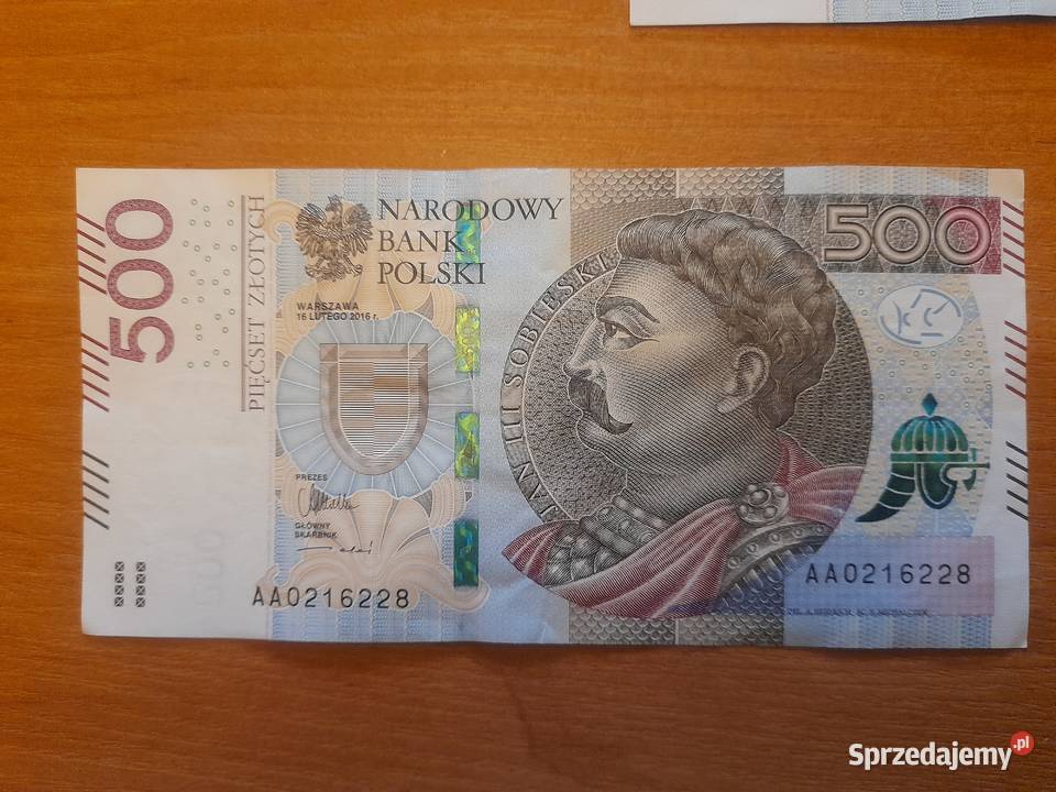 Banknot kolekcjonerski o nominale 500 zl Oleśnica